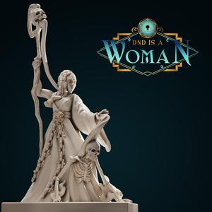 Half-Orc Necromancer – Zunida – 28/32mm and 75mm