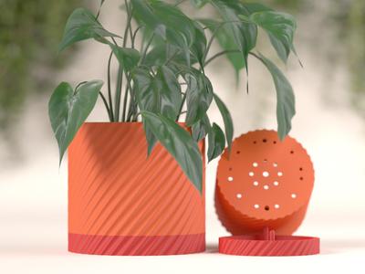 Plant Pot With Integrated Drainage and Drip Tray