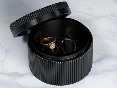 Modern Ribbed Storage Box for Storing Rings