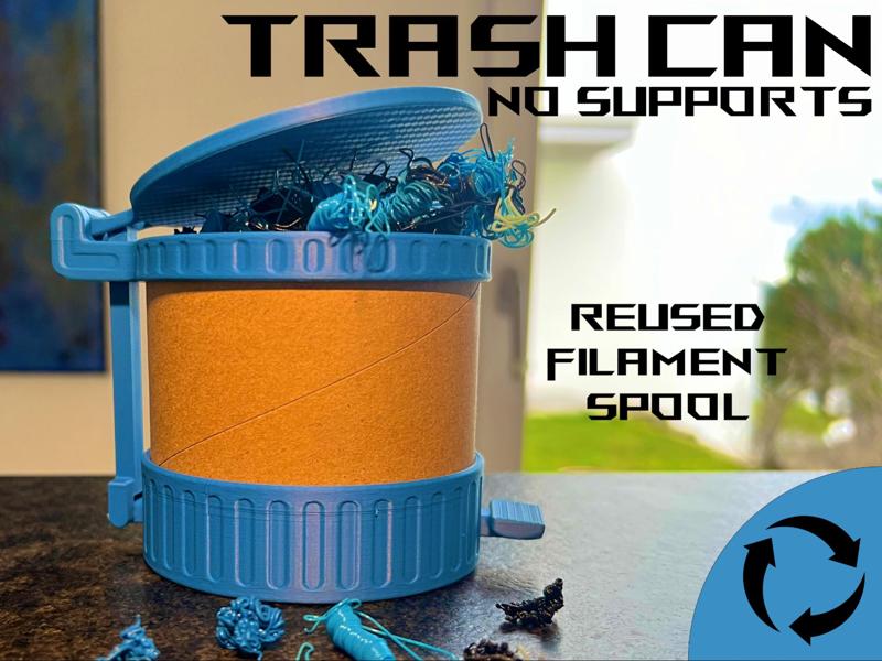 working trash can