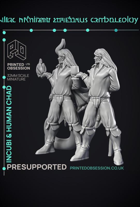Incubi & human ‘Chad’ – lesser demon – 2 Models – Hell Hath No Fury – 32mm scale