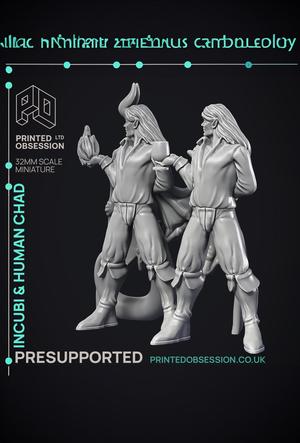 Incubi & human ‘Chad’ – lesser demon – 2 Models – Hell Hath No Fury – 32mm scale
