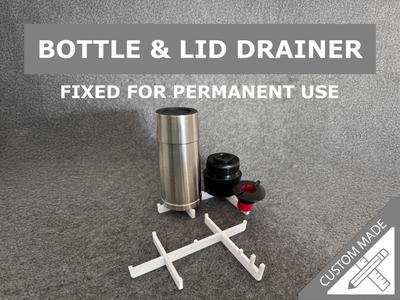 BOTTLE & LID DRAINER – fixed for permanent use