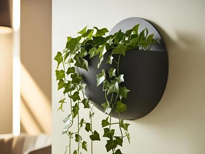 Wall-mounted ball plant pot