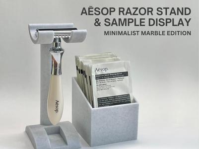 Aesop Razor Stand & Sample Box – Minimalist Marble