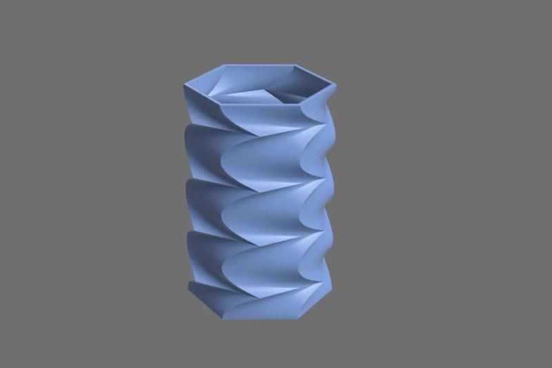 Vase 100 - Horizontal 3D Swirl   
