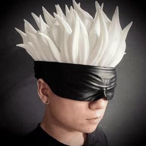 Gojo Saturo Eye Mask With Hair – jujutsu Kaisen Cosplay