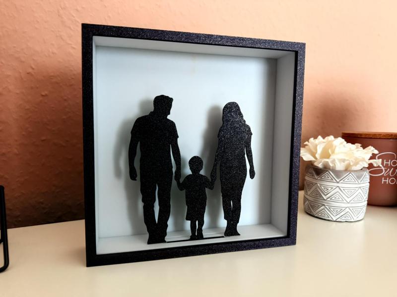 Family Silhouette Shadow Box