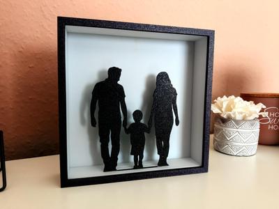 Family Silhouette Shadow Box