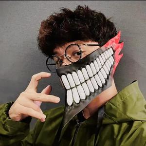 Okarun Half Destroyed face Mask – Dandadan Anime Cosplay