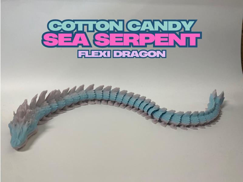 Cotton Candy Sea Serpent – Flexi Dragon
