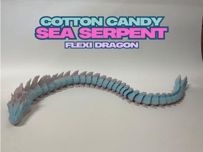 Cotton Candy Sea Serpent – Flexi Dragon