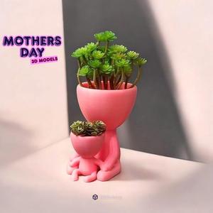 Mothers Day PlantBuddy Planter 3D Stl Files, Mothers Day 3D Print Files