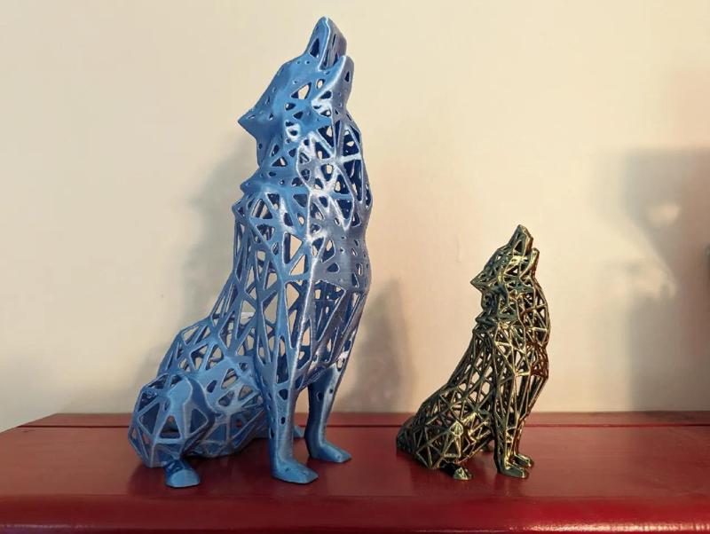Wireframe Low Poly Wolf