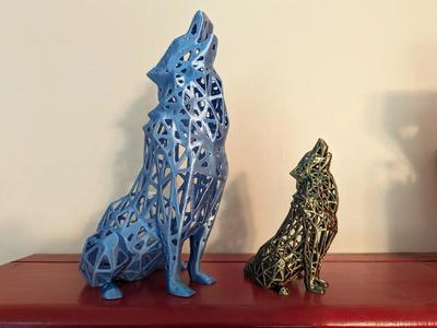 Wireframe Low Poly Wolf