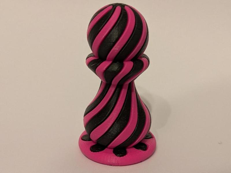 Small vortex chess pawn (impossible pass through)