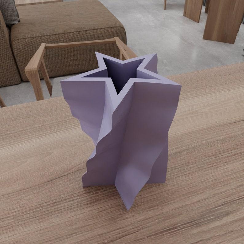 3D Star Shaped Vase with 3D Stl Files & Christmas Decor, Flower Vase, 3D Print File, Christmas Gift, Decorative Vase, 3D Printing, Star Art