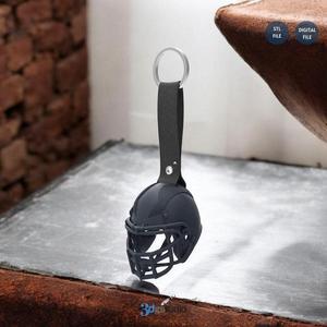 American Football Helmet Keychain 3D Print Stl File, Keychain 3D Print Files