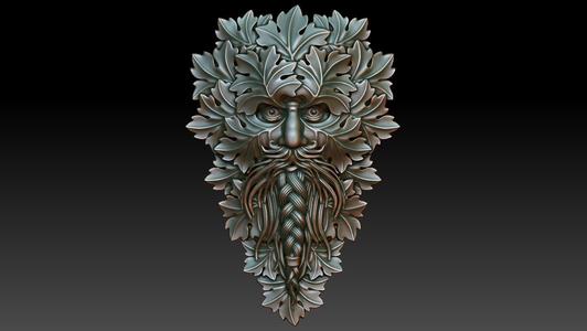 Greenman 3 ornate man mask