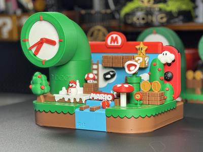 Switch Mario creative clock base Panoramic version
