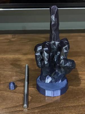 Steel Reinforced Low Poly Middle Finger