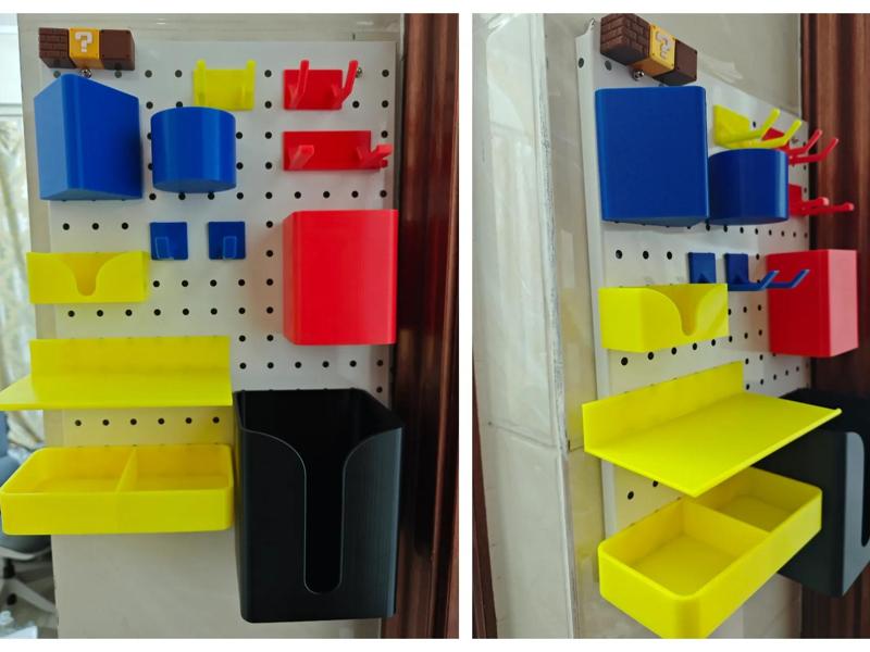 Pegboard Accessory Collection (for 25mm pitch, 6mm diameter holes)