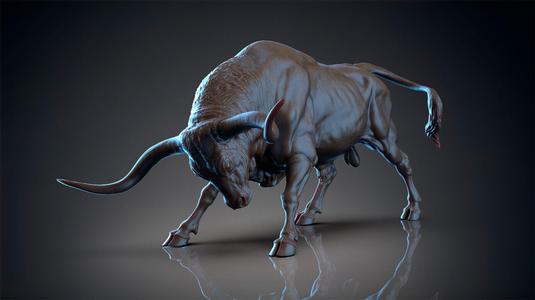 Bull – Texas Longhorn  I  3D Sculpting