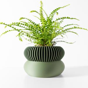 The Elomi Planter Pot with Drainage Tray & Stand: Modern and Unique Home Decor for Plants