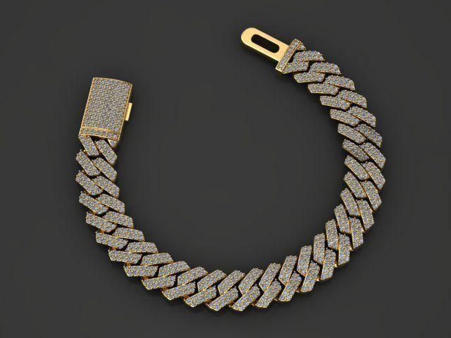 12 MM MIAMI CUBAN LINK CHAIN DIAMOND FOR BRACELET OR NECKLACE