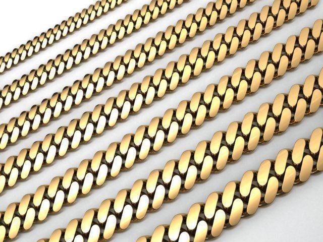 7 SIZE CUBAN LINK CHAIN FOR BRACELETS OR NECKLACE