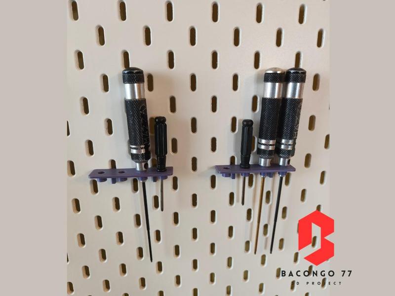 Skadis, screwdriver holder, hole 7mm