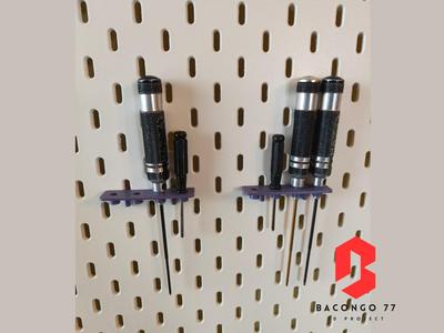 Skadis, screwdriver holder, hole 7mm