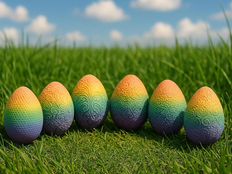 Beautiful knitted & structured easter eggs