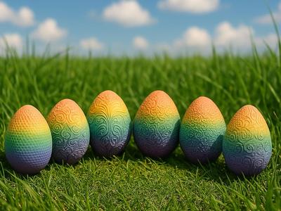 Beautiful knitted & structured easter eggs