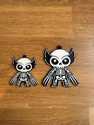 skeleton wolverine keychain