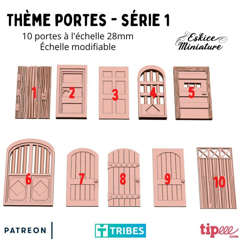 Doors – Models for wargame & diorama scenery by Eskice Miniature