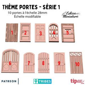 Doors – Models for wargame & diorama scenery by Eskice Miniature