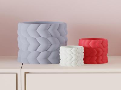 Rope Style Plant Pot. Modern Yarn Look Planter