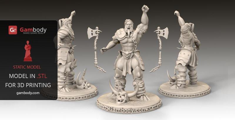 Barbarian 3D Printing Figurine | Static