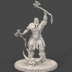 Barbarian 3D Printing Figurine | Static