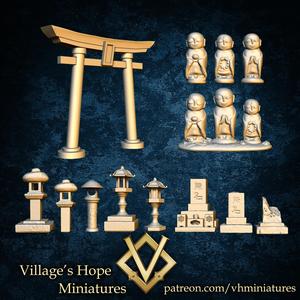 Japan theme scatter terrain decoration