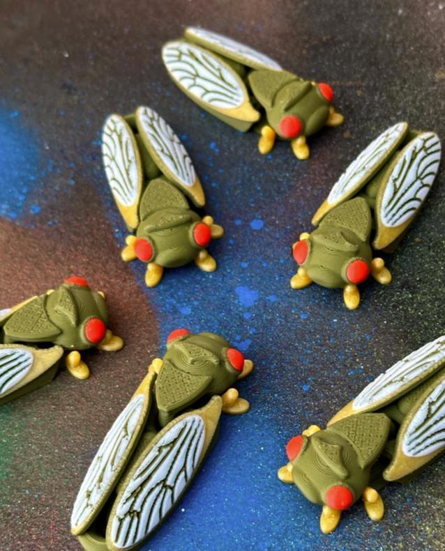 Cicada Brood K – Articulated Fidget Toy Keychain