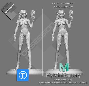 Overwatch – D.va – Full character – Low poly. full resolution version in discription.