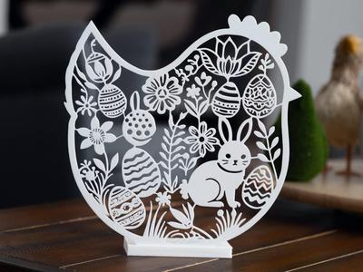 easter chicken decor silhouette