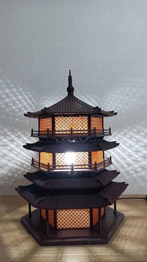 中式榫卯结构古建筑（Chinese style mortise and tenon structure ancient architecture）：聚宝塔