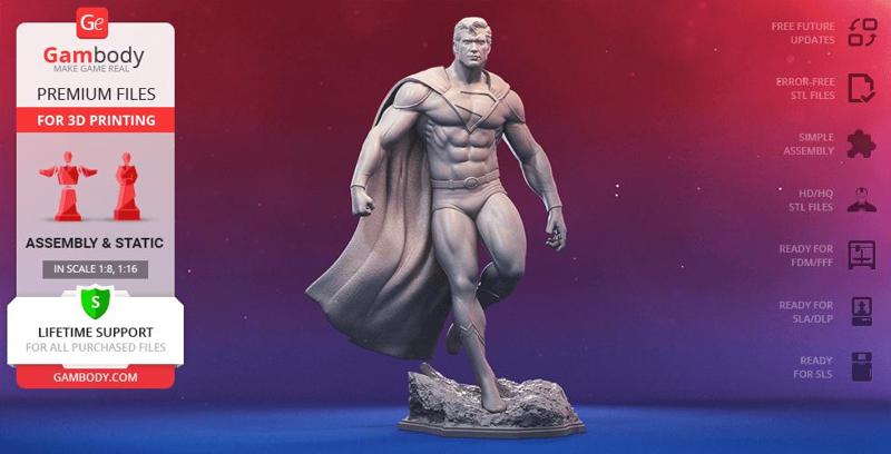 Superman Classic 3D Printing Figurine | Assembly