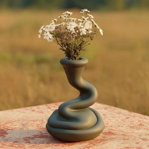 Liquid Form Vase – Organic Sculptural Vase | Modern Fluid Design