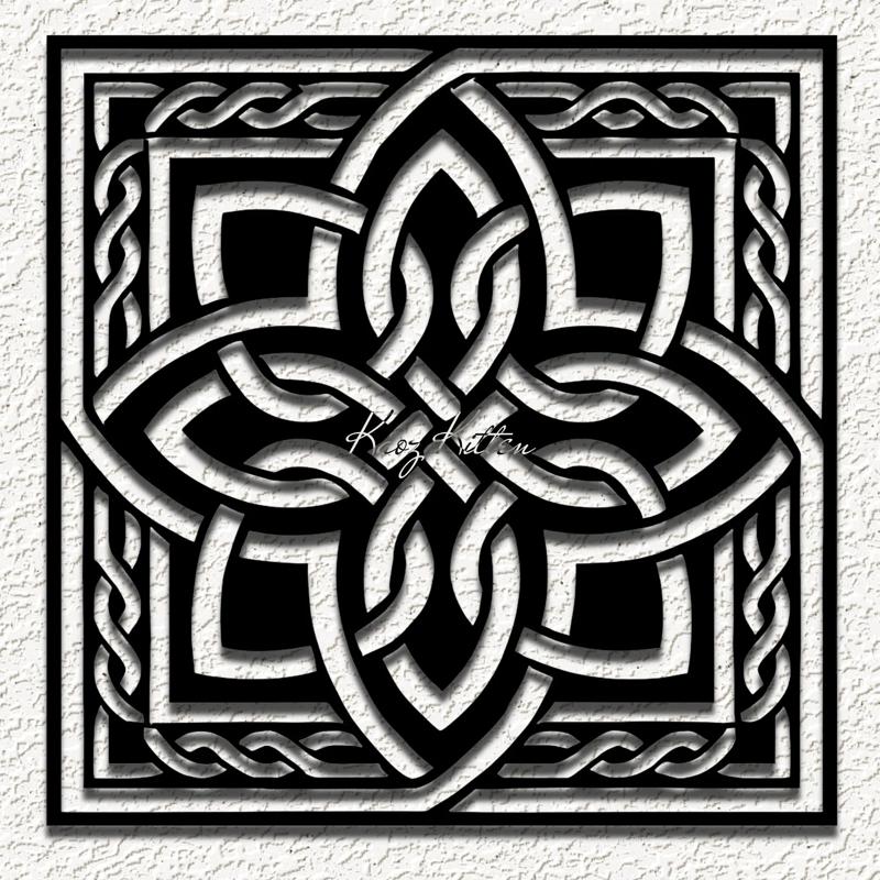 celtic geometric square WALL ART HOME DECOR