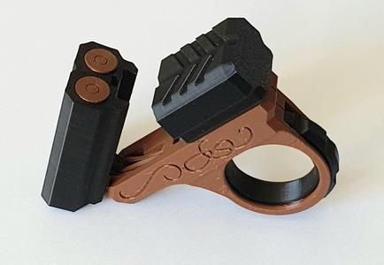 Double-barrel shotgun toy fidget spinner