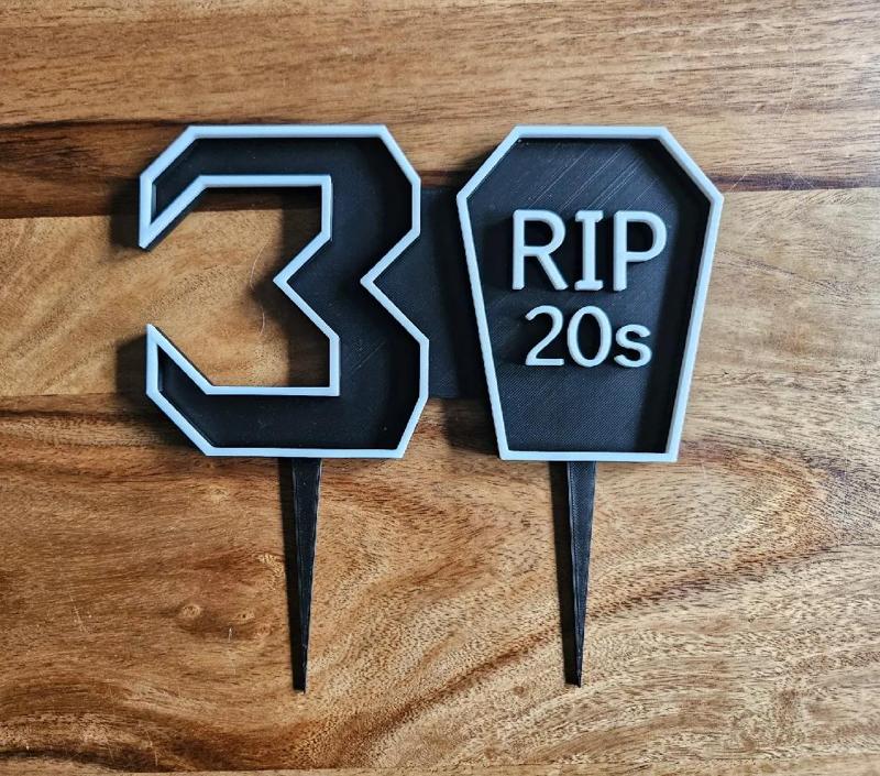 30 Cake Topper